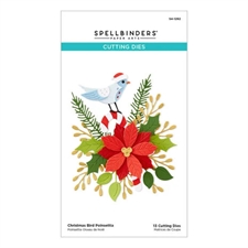 Spellbinders Dies - Christmas Bird Poinsettia